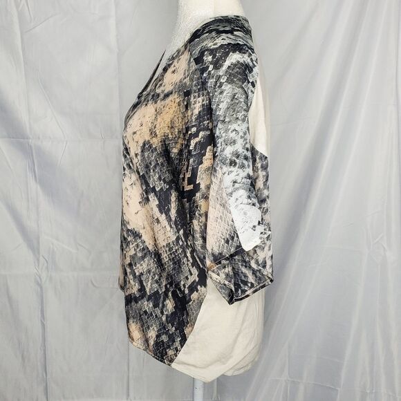 ZARA snake print shirt oversized boxy tee top S - Picture 3 of 9